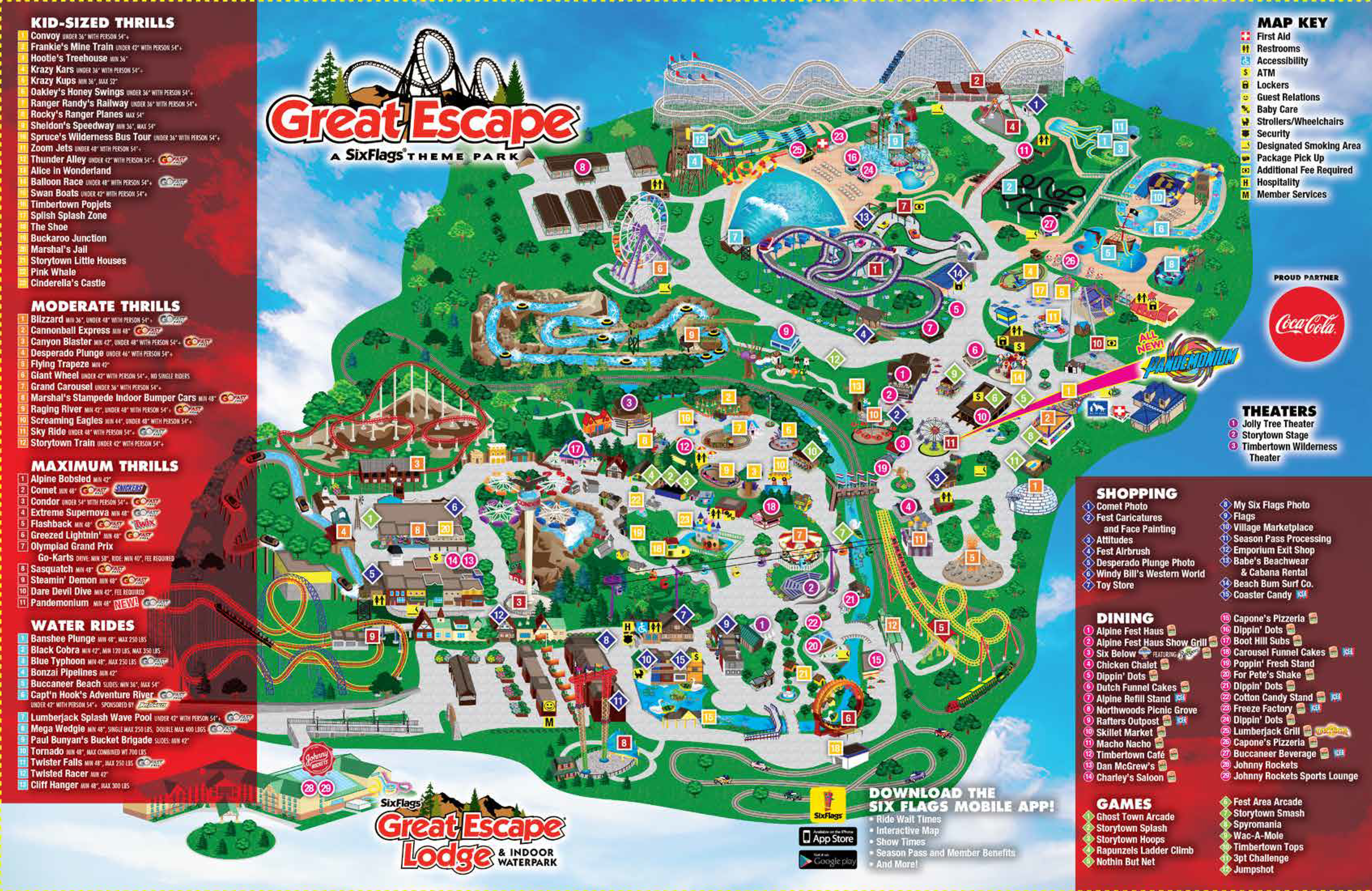 six flags map 2022